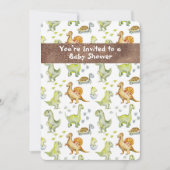 Invitation Bébé adorable Dinasaur animal mignon (Devant)