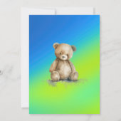 Invitation Bébé afro-américain avec Baby shower Teddy (Dos)