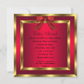 Invitation Bébé Afro-Américain Shower Fille Chaussure Rouge O (Dos)