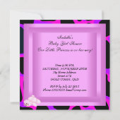 Invitation Bébé Afro-Américain Shower Fille Rose (Dos)