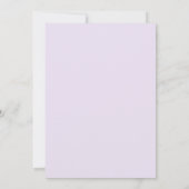 Invitation Bébé | Ajouter Photo Violet Peonies Gold Frame (Dos)