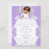 Bébé ange lavande argent peau de ton moyen