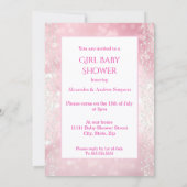 Invitation Bébé ange Shower Rose Or Fées Ethnique (Dos)