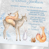 Invitation Bébé animal de bois à froid à l'extérieur du Baby 