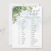 Invitation Bébé Animal Match Baby shower Jeu (Devant)