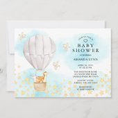 Invitation Bébé Animaux à air chaud Baby shower neutre (Devant)