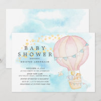 Bébé Animaux Hot Air Balloon Baby shower à tour