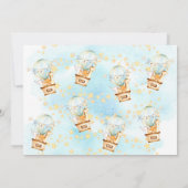 Invitation Bébé Animaux Hot Air Balloon Bébé Garçon Douche (Dos)