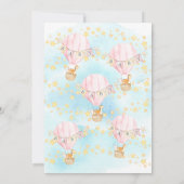 Invitation Bébé Animaux Hot Air Balloon Bébé Garçon Douche (Dos)