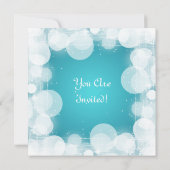 Invitation Bébé / Anniversaire de enfant Turquoise brillante  (Dos)