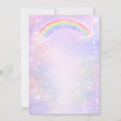 Invitation Bébé Arc de Noé Sprinkle Glitter Arc-en-ciel (Dos)