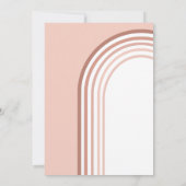 Invitation Bébé arc-en-ciel de la fille en Tone rousse | BABY (Dos)