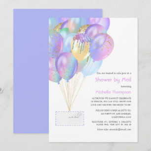 Invitation Bébé Arc-en-ciel Iridescent ou Baby Shower par la