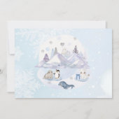 Invitation Bébé arctique son froid à l'extérieur du Baby show (Dos)