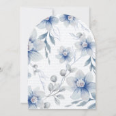 Invitation Bébé arqué vient de dire oui Fleurs blanches Maria (Dos)