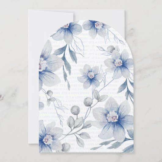 Invitation Bébé arqué vient de dire oui Fleurs blanches Maria (Dos)