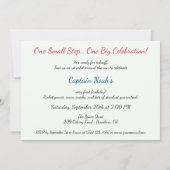 Invitation Bébé astronaute 1er anniversaire fête (Dos)