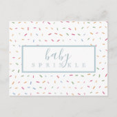 Invitation bébé avec paillettes colorées pour une  (Devant)