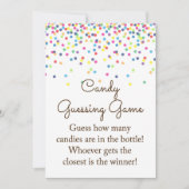 Invitation Bébé Baby shower arrosé Jeu Taille des signes 5x7" (Devant)