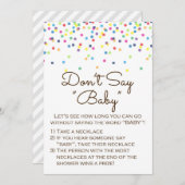 Invitation Bébé Baby shower arrosé Jeu Taille des signes 5x7" (Devant / Derrière)