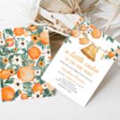 Invitation Bébé Baby shower de fruits orange