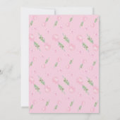 Invitation Bébé Baby shower d'Eucalyptus rose Balloon (Dos)