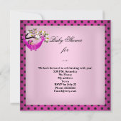 Invitation Bébé Baby shower mignonne Hamac rose (Dos)