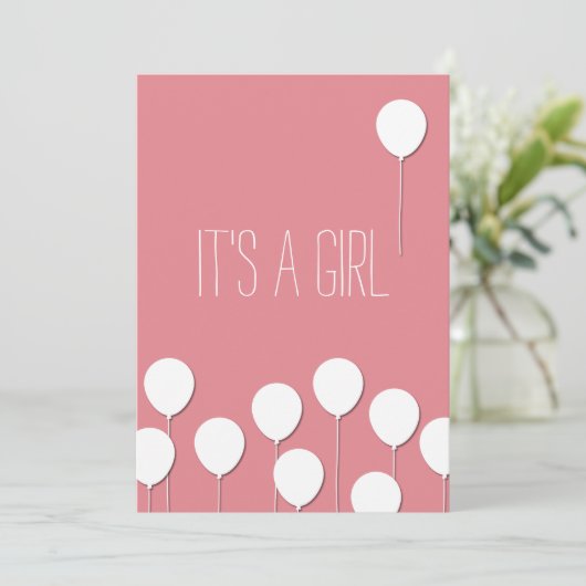 Invitation Bébé Balloon (Debout devant)