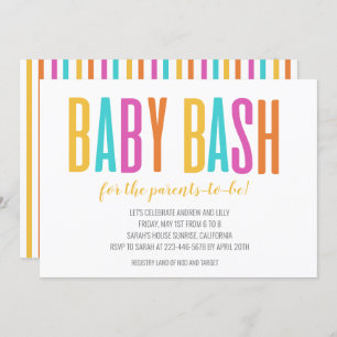 Invitation Bébé Bash