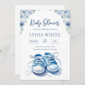 Invitation Bébé Basket Baby shower Invitation, Bébé garçon (Devant / Derrière)