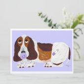 Invitation Bébé Basset Hound (Debout devant)