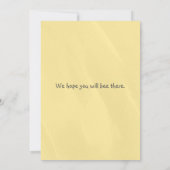 invitation bebe bébé douche sexe neutre jaune (Dos)