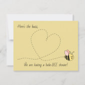 Invitation Bébé Bee Girl Douche (Devant)