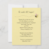 Invitation Bébé Bee Girl Douche (Dos)