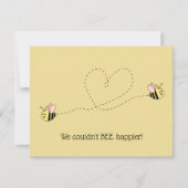 Invitation Bébé Bee Girl Twins (Devant)