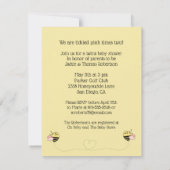 Invitation Bébé Bee Girl Twins (Dos)