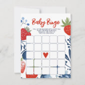 Invitation Bébé Bingo au doux parfum de baie (Devant)