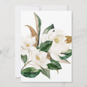 Invitation Bébé blanc floral élégant et Baby shower brunch (Dos)