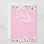 Invitation Bébé Blancs en fleurs / Douche (Devant)
