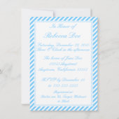 Invitation Bébé Bleu (Dos)