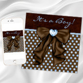 Invitation Bébé Bleu Brown bébé garçon douche