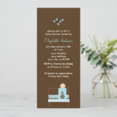 Invitation Bébé bleu dans le Baby shower des bébés (Debout devant)