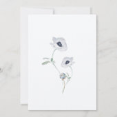 Invitation Bébé bleu dans le Baby shower en fleur (Dos)