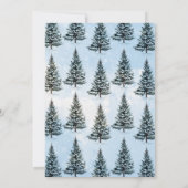 Invitation Bébé bleu Il fait froid dehors Baby shower (Dos)