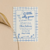 Invitation Bébé Bleu Mains Garçon Tirée Baby shower d'oie soi