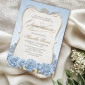 Invitation Bébé bleu or Quinceañera