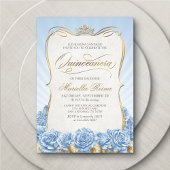 Invitation Bébé bleu or Quinceañera