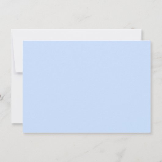 Invitation Bébé Bleu Prince Baptême (Dos)