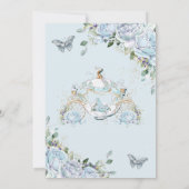 Invitation Bébé Bleu Rose Princesse Cinderella Quinceañera (Dos)
