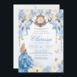 Invitation Bébé Bleu Royal Princesse Sweet sixteen Anniversai<br><div class="desc">*~*~*~* Un rêve de conte de fées se réalise. Votre journée spéciale mérite un design d'invitation très spécial. J'ai mis tant de temps et de soin à concevoir cette invitation et je suis AMOUREUX avec elle. J'espère que vous aussi ! Cette invitation à la Cendrillon comporte tellement de petites touches...</div>